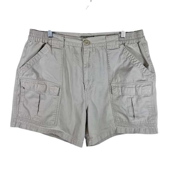 Vintage TALOS Mens 38 Cargo Shorts Hiking Camping Fishing 6 Pockets *Stained - Picture 1 of 11